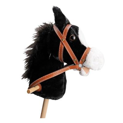 Playwood Houten stokpaard met geluid - zwart