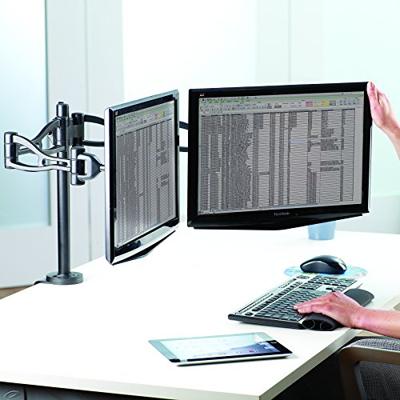 Fellowes Vista Series monitorarm, voor 2 schermen Fellowes Vista Series monitorarm, voor 2 schermen