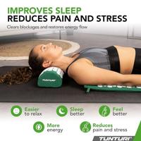 Tunturi Acupressuur Mat met kussen | Spijkermat | Meditatie Mat | Acupunctuur Set | 83 x 42 cm | Groen - thumbnail