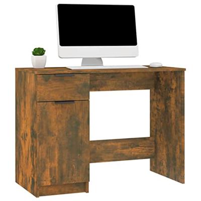 Bureau 100x50x75 cm bewerkt hout gerookt eikenkleurig Bureau 100x50x75 cm bewerkt hout gerookt eikenkleurig