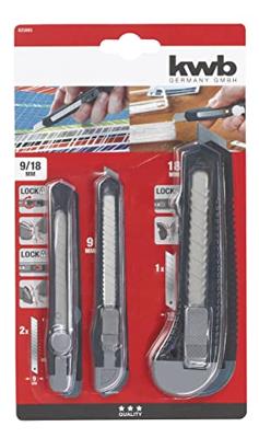 kwb Hobby-afbreekmesset, 3-delig, 9 mm+18 mm 025995 1 stuk(s) kwb Hobby-afbreekmesset, 3-delig, 9 mm+18 mm 025995 1 stuk(s)
