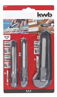kwb Hobby-afbreekmesset, 3-delig, 9 mm+18 mm 025995 1 stuk(s) - thumbnail