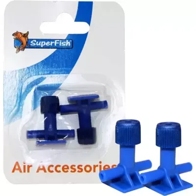 Superfish Luchtslang Kraan 2-pack - Precieze Luchtstroomregeling voor 4/6 mm Vijverslang, Eenvoudig & Duurzaam - thumbnail