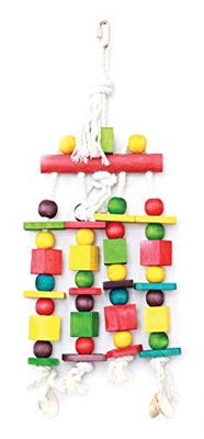 HAPPY PET SPEELGOED BLOCK N BEADS PAPEGAAI 45X16 CM HAPPY PET SPEELGOED BLOCK N BEADS PAPEGAAI 45X16 CM