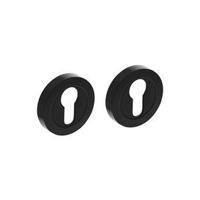 Intersteel cilinderrozetten verdekt 52x10mm - mat zwart - thumbnail