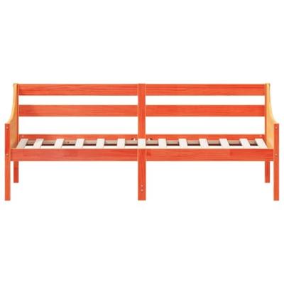 Slaapbank zonder matras 90x190 cm massief grenenhout wasbruin