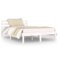 Bedframe massief grenenhout wit 120x200 cm - thumbnail