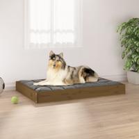 VidaXL Hondenmand 91,5x64x9 cm massief grenenhout honingbruin - thumbnail
