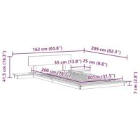 Bedframe Bruin 80 x 200 cm Hout - thumbnail