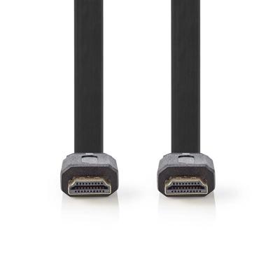 Platte High Speed HDMI-kabel met Ethernet | HDMI-connector - HDMI-connector | 3,0 m | Zwart