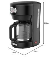Westinghouse Koffiezetapparaat Retro Collections - 1000 W - liquorice black - WKCMR621BK - thumbnail