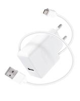 Oplader + Kabel USB A naar USB C DCU 66826 Wit (1 m) - thumbnail