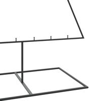 Kerstdecoratie kerstboom 210 cm metaal zwart - thumbnail