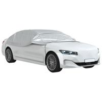VidaXL Autohoes voor helft van de auto met haken m peva zilverkleurig - thumbnail
