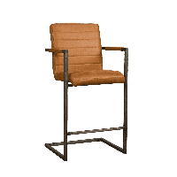 Tower Living Barkruk 'Rocca' kleur cognac, (zithoogte 69cm) - thumbnail