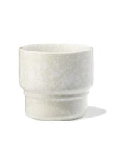 HEMA Cappuccinomok 350ml aardewerk spikkel wit (groen) - thumbnail