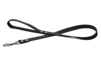 Hondenriem van leer 100cm x 20mm zwart - thumbnail