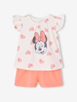 Disney® babyset T-shirt en short Minnie Hearts koraal - thumbnail