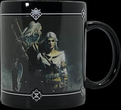 Mok Good Loot De hekser 3 Art Heat Reveal - Geralt en Ciri 480 ml Zwart