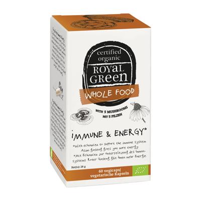 Royal Green Immune & energy bio 60 Vegetarische capsules