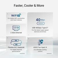 Asus X870 MAX Moederbord Socket AMD AM5 Vormfactor ATX Moederbord chipset AMD® X870 - thumbnail