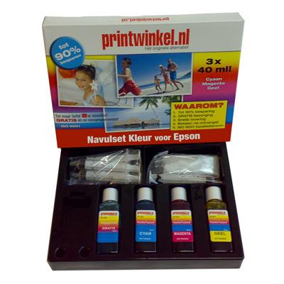 Epson Luxe navulset 3 kleuren (8 tot 10x navullen!) Epson Luxe navulset 3 kleuren (8 tot 10x navullen!)