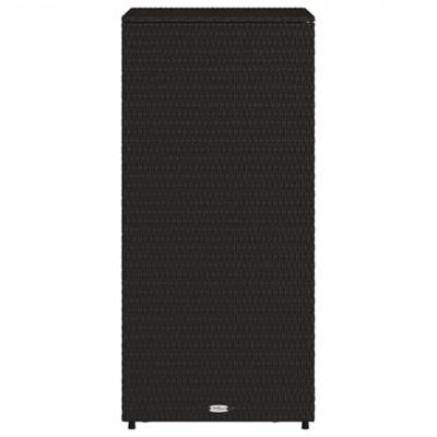 Tuinkast 50x55x115 cm poly rattan zwart