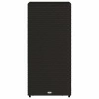 Tuinkast 50x55x115 cm poly rattan zwart - thumbnail