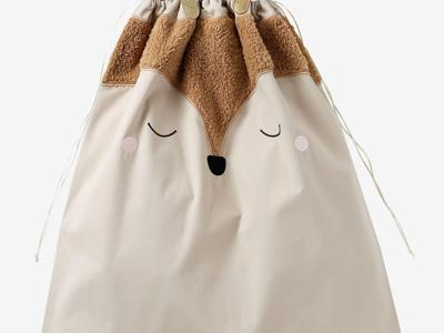 Kerstzak rendier goudbeige