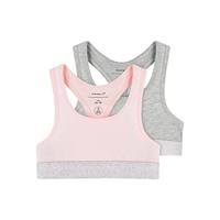 Name it 2-pak meisjes Topje - Zwart Solid - Meisjes katoenen bralette - BH Top - thumbnail