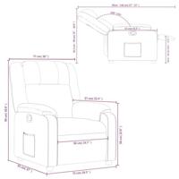 Fauteuil verstelbaar stof lichtgrijs - thumbnail