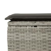 5-delige Loungeset met kussens poly rattan bruin - thumbnail