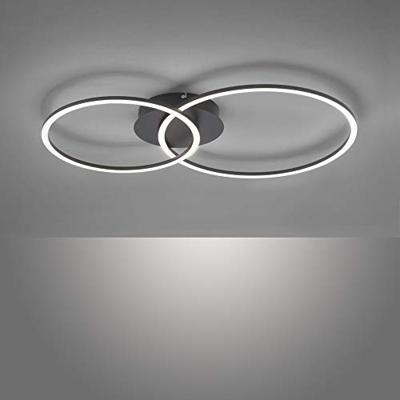 Just Light Moderne plafondlampIvanka 2-rings zwart - 14537-18