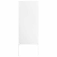 VidaXL Tuin privacy screen fretwerk wit 50 x 140 cm koudgewalst staal - thumbnail