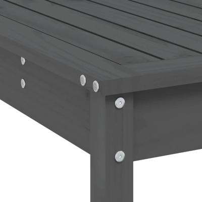 7-delige Tuinbarset massief grenenhout grijs