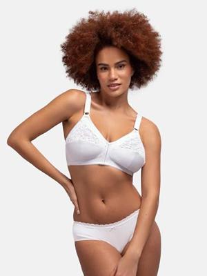 Kanten Bh zonder beugel - Katoenen bh zonder vulling - Monica - 95C - Wit - 95C - 95C - 95C - 95C - 95C - 95C - 95C - 95C