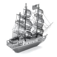 Eureka Metal earth pirate ship black pearl zilver editie - thumbnail