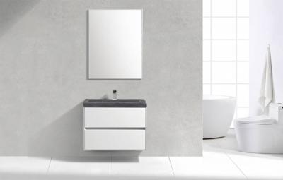 Lambini Designs Trend Stone Compact badmeubel greeploos 80cm Wit Lambini Designs Trend Stone Compact badmeubel greeploos 80cm Wit