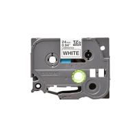 Brother TZe tape voor P-Touch 24 mm, zwart op wit, extra klevend - thumbnail