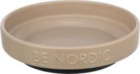 Trixie be nordic voerbak kat keramiek / rubber taupe - thumbnail