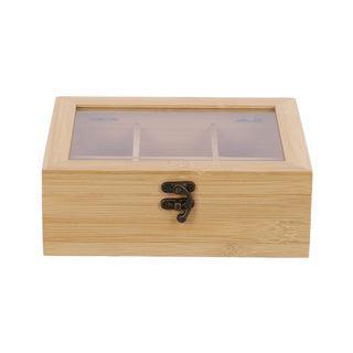 Excellent Houseware Bamboe Theekist 21x16x7.8 cm