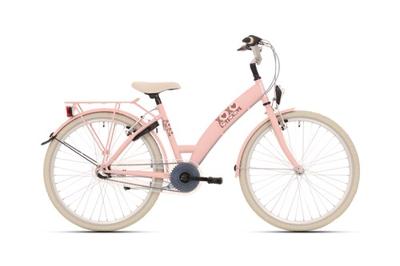 Bikefun Bike fun 24 inch meisjesfiets 3v lots of love adobe roze