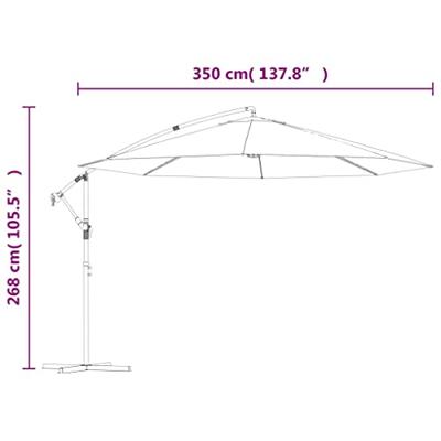 VidaXL Zweefparasol 3,5 m blauw