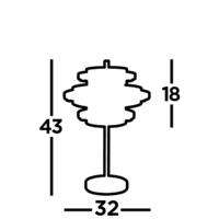 Searchlight Design tafellampHive Ø 32cm - EU6357BG - thumbnail