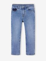 Smalle jeans large meisjes middenblauw - thumbnail