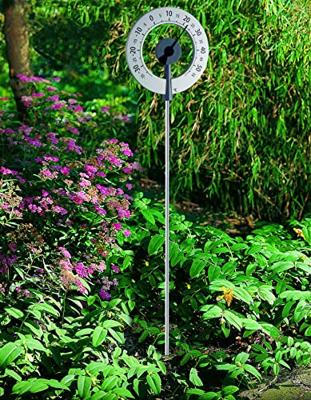 Buitenthermometer aluminium Lollipop antraciet 95 cm - thumbnail