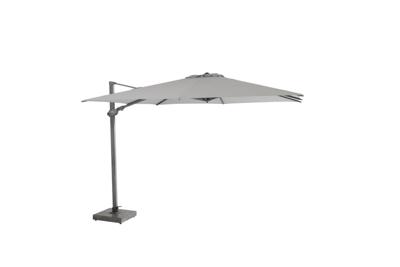 4 Seasons Outdoor | Zweefparasol Siesta Premium 300 x 300 cm | Antraciet-Mid Grey