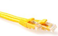 ACT Gele 10 meter U/UTP CAT6A patchkabel snagless met RJ45 connectoren - thumbnail