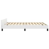 Bedframe met hoofdbord kunstleer wit 140x190 cm - thumbnail