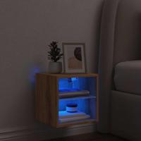 Tv-wandmeubel met LED-verlichting 30x28,5x30cm artisanaal eiken - thumbnail